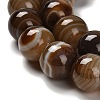Dyed Natural Banded Agate Beads Strands G-G175-A08-01-4