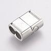 Tarnish Resistant 304 Stainless Steel Magnetic Clasps with Glue-in Ends STAS-F122-23P-2