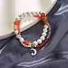 Moon and Star Charm Multi-strand Bracelet BJEW-TA00033-01-2