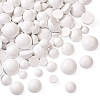 120Pcs 4 Styles Spray Painted White Wood Cabochons WOOD-TA0001-52-4