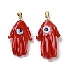 Handmade Lampwork Pendants LAMP-P057-02G-2