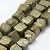 Natural Pyrite Beads Strands G-P322-20-1