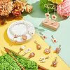 Flower/Ice Lolly/Bowknot Resin Pendant Locking Stitch Markers HJEW-AB00658-5