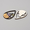 Halloween Theme Single Face Printed Aspen Wood Big Pendants WOOD-TAC0018-09J-2