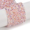 Electroplate Glass Beads Strands GLAA-Q105-04B-1