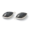 Natural Obsidian Pendants G-B009-01P-E-2