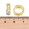 Tartan Pattern Enamel Chunky Hinged Huggie Hoop Earrings for Women LS-EJEW-P196-22G-03-2