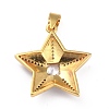 Brass Micro Pave Clear Cubic Zirconia Pendants ZIRC-J025-30G-04-3