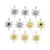 Rack Plating Alloy Cat Eye Pendants PALLOY-D007-08-1