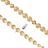 5Bags Flower Iron Decoration Strip FIND-GF0008-41A-G-5