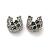 Alloy Rhinestone European Beads FIND-Q115-09P-1