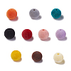 Flocky Acrylic Beads OACR-L011-C-M-1