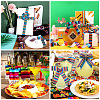 2Rolls 2 Styles Stripe Pattern Printed Polyester Grosgrain Ribbon OCOR-TA0001-37N-6