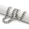 Non-Tarnish 201 Stainless Steel Cuban Link Chain Necklaces for Women and Men NJEW-F322-15P-04-2