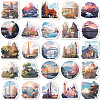 50Pcs Travel Theme PVC Self-Adhesive Stickers STIC-PW0013-002-5
