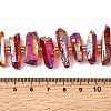 Electroplated Natural Quartz Crystal Beads Strands G-F800-F13-4