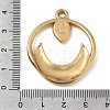 Moon 304 Stainless Steel Pendant Cabochon Setting STAS-P454-10G-3