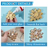 2Pcs Alloy Glass Rhinestone Cabochons FIND-CY0001-75-6