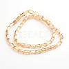 AB Color Plated Faceted Cuboid Electroplate Glass Beads Strands EGLA-F109-A02-2