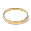 304 Stainless Steel Grooved Hinged Bangles for Women BJEW-U002-10G-2