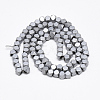 Electroplate Non-magnetic Synthetic Hematite Beads Strands G-Q486-89F-2