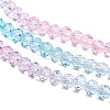 Transparent Painted Glass Beads Strands X1-DGLA-A034-T3mm-A22-4