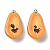 3D Fruit Theme Opaque Resin Pendants RESI-G113-01B-1