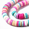 Handmade Polymer Clay Beads Strands CLAY-R089-6mm-140-2
