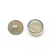 Natural Gray Agate Cabochons X-G-R416-12mm-15-2