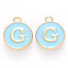 Golden Plated Alloy Enamel Charms LS-ENAM-S118-04G-1