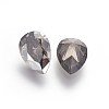 Electroplated Cubic Zirconia Pointed Back Cabochons ZIRC-I024-7x10-04-3