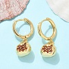Brass Cubic Zirconia Hoop Earrings EJEW-Q015-02G-C-1