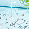 72Pcs 12 Style Beach Theme Tibetan Style Alloy Pendants FIND-SC0003-10-5