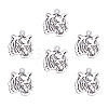 Tibetan Style Alloy Tiger Head Pendants TIBEP-PH0004-85-1