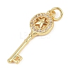 Brass Micro Pave Clear Cubic Zirconia Pendants KK-L231-12G-01-2