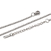 12Pcs 2MM 304 Stainless Steel Rolo Chain Necklaces for Men Women NJEW-H093-12P-5
