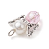 Imitation Pearl Acrylic Pendants PALLOY-JF02624-02-4