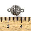 Brass Micro Pave Clear Cubic Zirconia Magnetic Clasps KK-A230-02D-P-3