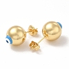 Enamel Evil Eye Stud Earrings EJEW-E274-01G-04-2