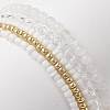 4Pcs 4 Style Natural White Jade & Glass Beaded Stretch Bracelets Set BJEW-JB09227-6
