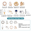   8Pairs 8 Style Half Round & Round & Twist Brass Clip-on Earrings with Plastic Pearl EJEW-PH0001-09-1-4