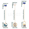 Cheriswelry 8Pcs 8 Style Zinc Alloy Bookmark for Reader AJEW-CW0005-05-2