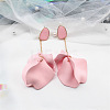 Spray Painted Alloy Enamel Dangle Stud Earrings FS-WG98629-05-1