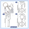 10Pcs Iron Bar Beadable Keychain KEYC-SC0001-76-2