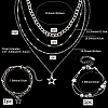 Alloy Pendant and Brass Chains Necklaces & Multi-strand Bracelets for Women SJEW-SC0001-06-2