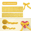 2 Rolls 2 Sizes Polyester Elastic Ribbon EW-TA0001-02B-1