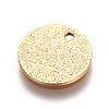Ion Plating(IP) 304 Stainless Steel Textured Pendants X-STAS-I098-01-12mm-G-2