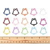 30Pcs Spray Paint Alloy Spring Gate Rings FIND-FS0004-03-5