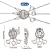 SUNNYCLUE 3-Strand 6-Hole Brass Box Clasps FIND-SC0003-31P-2