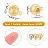 ARRICRAFT 40Pcs 2 Colors Brass Crimp Beads KK-AR0003-14-2